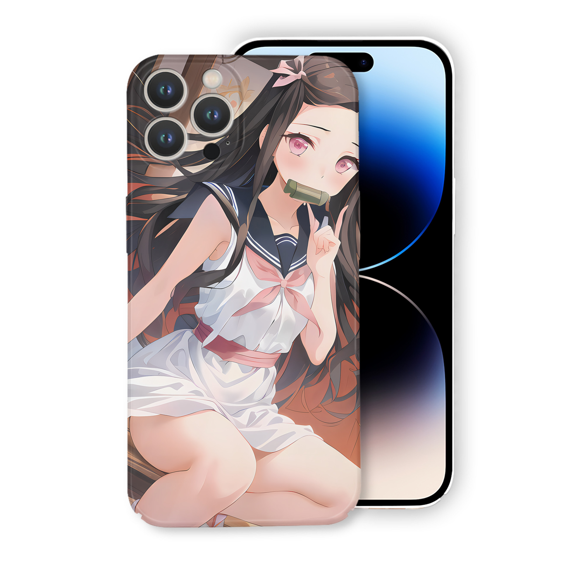 （画像用） 鬼滅の刃（きめつのやいば）竈門 禰󠄀豆子／かまど ねずこ Kamado Nezuko 【iPhone 14シリーズ対応】ハードケース
